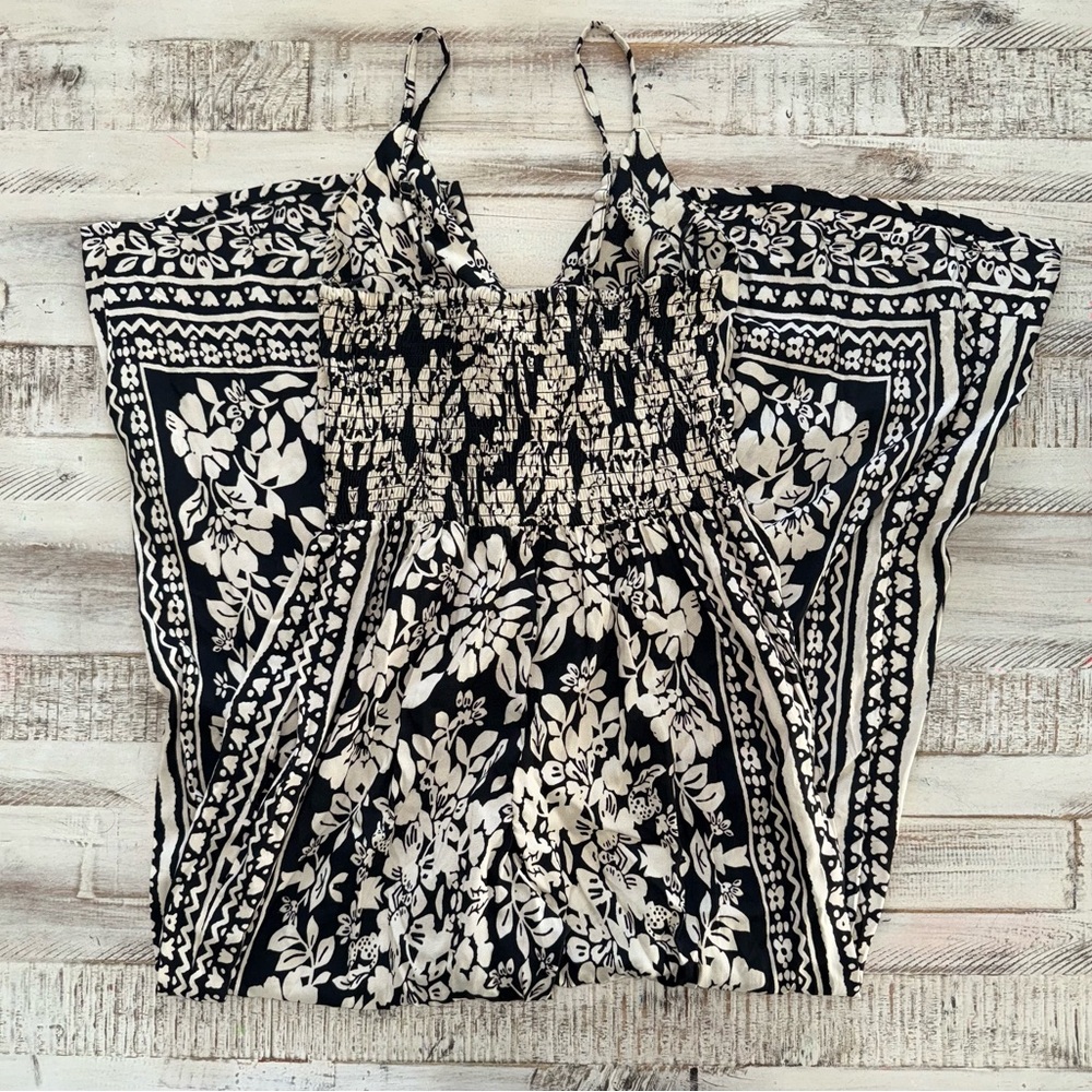 Angie Black and White Floral Jumpsuit - Picture 2 of 3